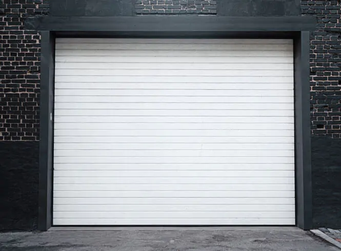 white garage door