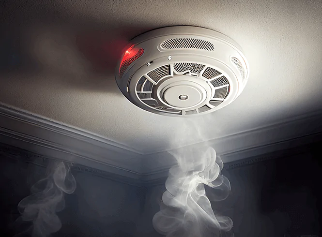 smoke alarm with smoke