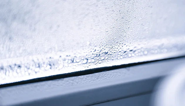 condensation on a upvc window