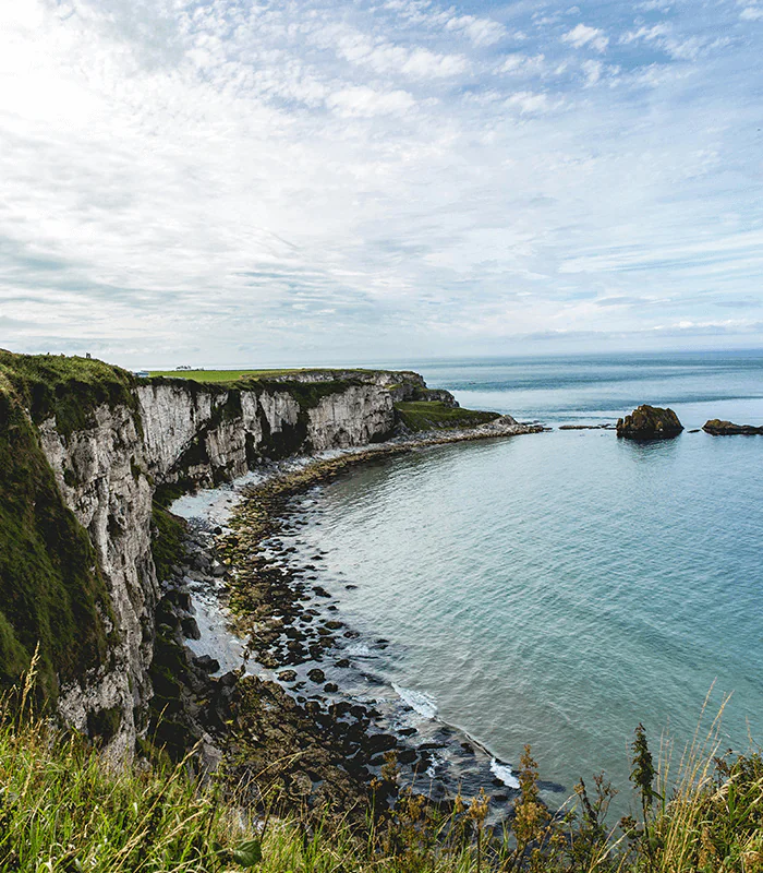 Coastal bay cliffs, Northern Ireland, United Kingdom